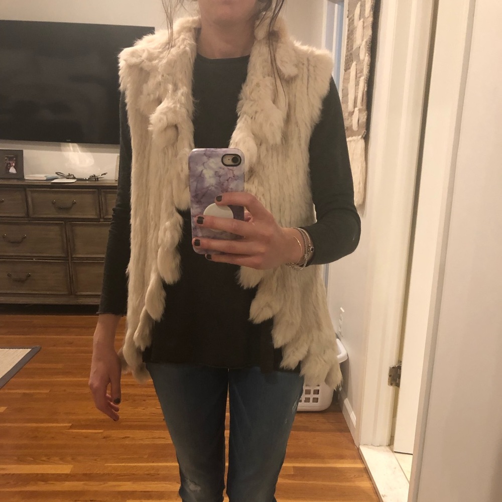 Never worn Love Token Rabbit Fur Vest